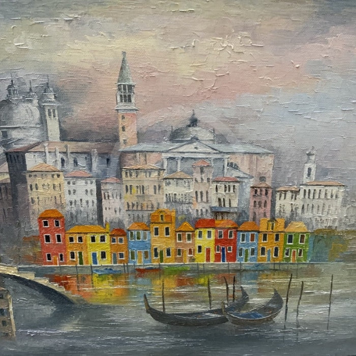 Burano, Venice - ORIGINAL Oil Painting on Canvas by Glynn Barker