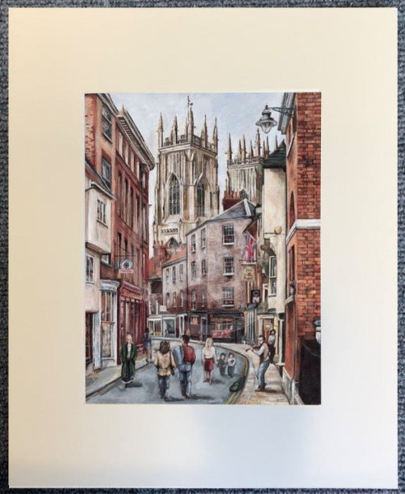 Busker on Low Petergate by Mark Braithwaite
