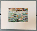 Busy Harbour, mounted miniature by Richard Tuff