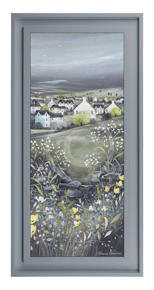 Chalkboard Hills Ii By Diane Demirci Framed 50X100Cm