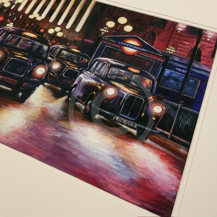 Charge! London Black Cab Limited Edition Print By Mark Braithwaite