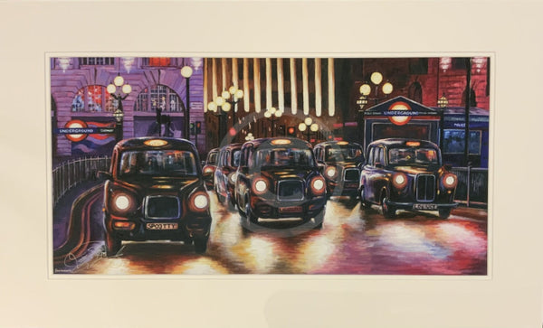 Charge! London Black Cab Limited Edition Print By Mark Braithwaite