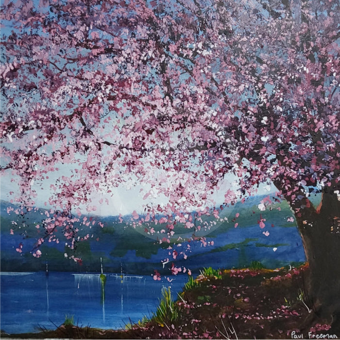 Cherry Blossom Twilight Miniature GICLEE PRINT by Paul Freeman