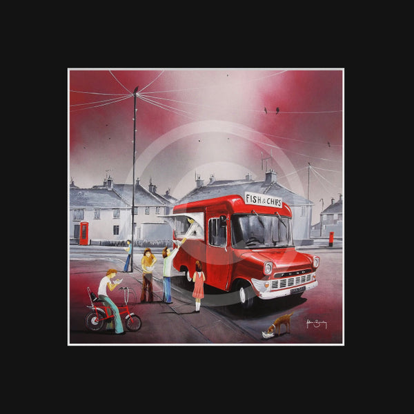 Chippy Tea by Adam Barsby - Mounted Print