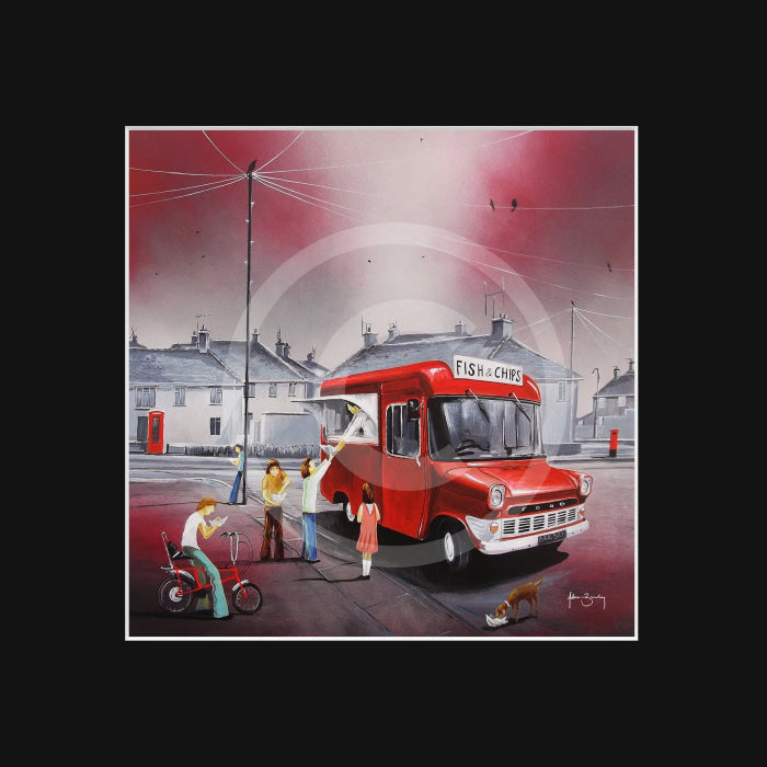 Chippy Tea by Adam Barsby - Mounted Print