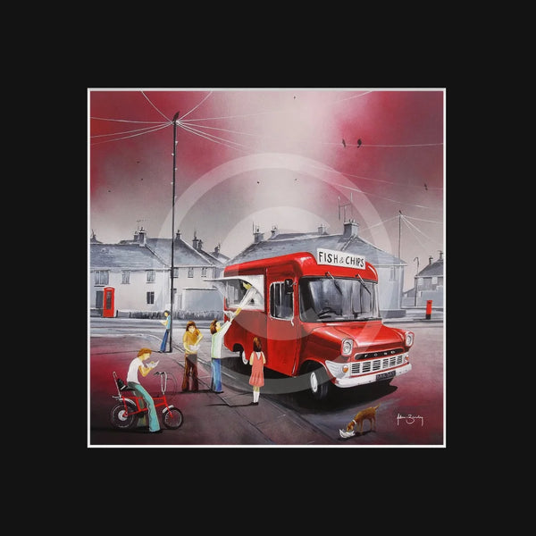Chippy Tea by Adam Barsby - Mounted Print