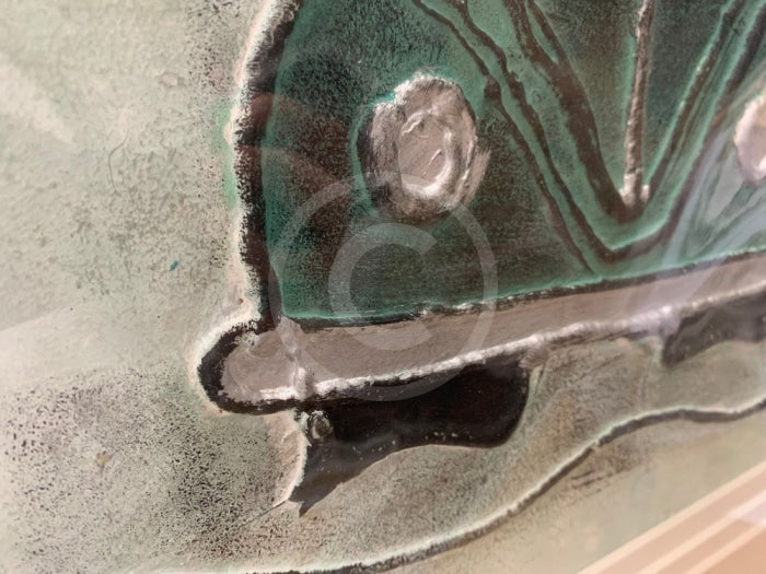 Classic Car - a Mixed Media Original by Dennis Middleton detail