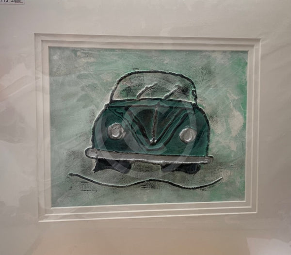 Classic Car - a Mixed Media Original by Dennis Middleton