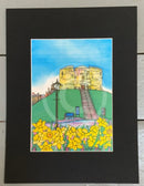 Clifford’s Tower by Jonathan Williams, mounted in black