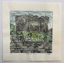 Clifford's Tower; linocut print by Shaun Wyatt