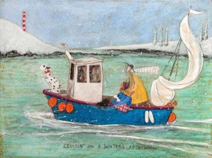 Cruising on a Winter’s Afternoon by Sam Toft - Framed Limited Edition SECONDARY MARKET