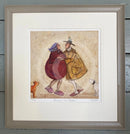 Dancing In Our Slippers LIMITED EDITION by Sam Toft Framed in Soft Scoop Taupe