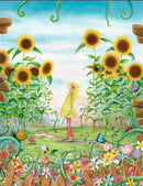 Dani in the Sunflowers, Limited Edition Print by Dotty Earl