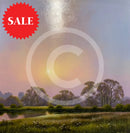 Terrence Grundy Dawn Skies Reflecting (23.5 X 23.5 ) Original Painting