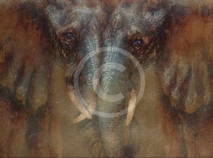 E-Love elephant print by Amanda Stratford
