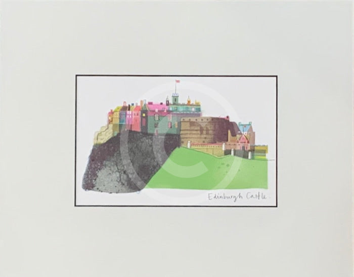 Edinburgh Castle Print by Ilona Drew 