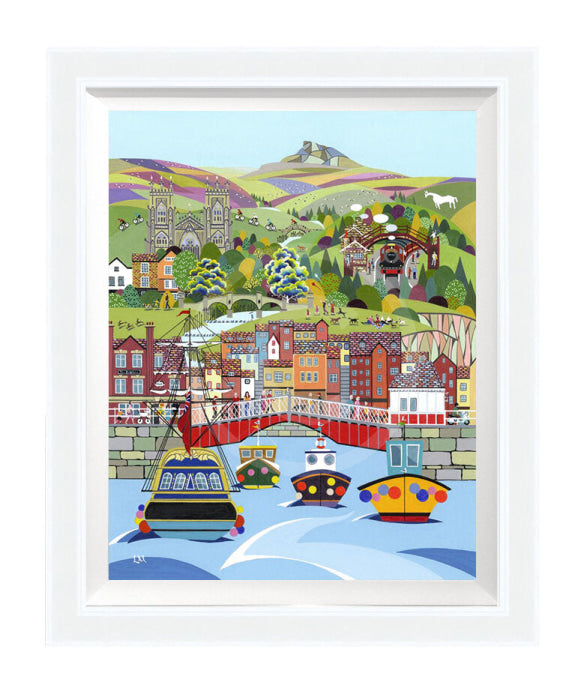 Embellished: The North Riding of Yorkshire by Linda Mellin - white frame