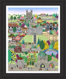 Embellished  - York, Cliffords Tower by Linda Mellin BLACK FRAME