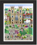 Embellished  - York, The Minster by Linda Mellin BLACK FRAME