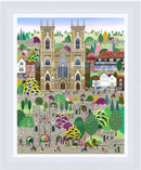Embellished  - York, The Minster by Linda Mellin WHITE FRAME