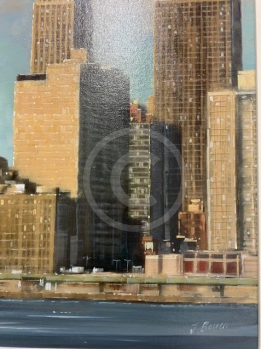 Empire State Building Original Painting By J Bowen