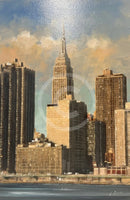 Empire State Building Original Painting By Joe Bowen Without Frame