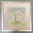 Escape Plan by Catherine Stephenson Mounted Miniature Framed in pewter cube