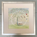 Escape Plan by Catherine Stephenson Mounted Miniature Framed in pewter cube