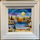 Evening at the Beach (15x15 ") ORIGINAL PAINTING by Rozanne Bell
