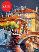 Venice  (24x24”) ORIGINAL PAINTING by Gary Sams - unframed - detail