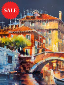 Venice  (24x24”) ORIGINAL PAINTING by Gary Sams - unframed - detail