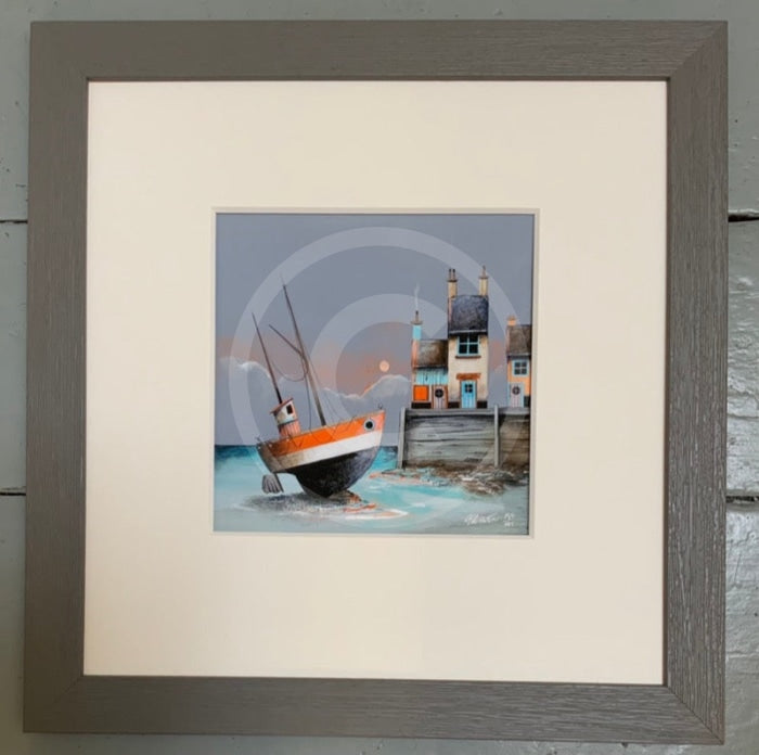 Evening Rest by Gary Walton framed Groove Medium grey 