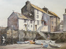 Evening Rest, Polperro, Cornwall - Sam Burden ORIGINAL WATERCOLOUR detail