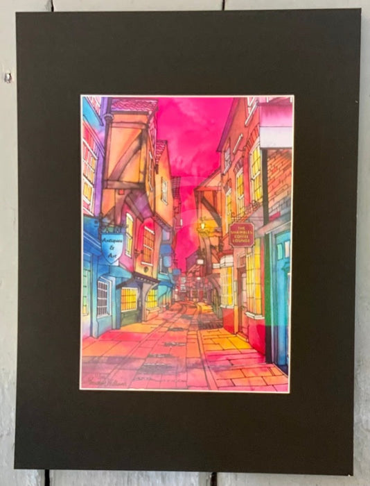 Evening Shambles by Jonathan Williams, mounted in black