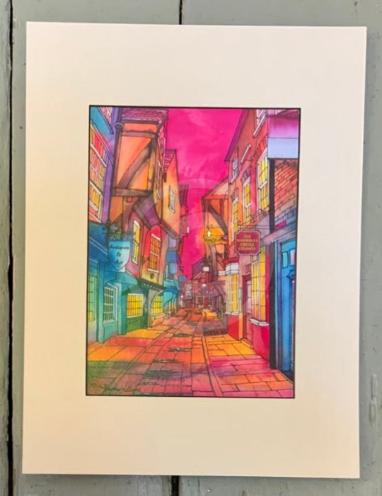 Evening Shambles by Jonathan Williams, mounted in white