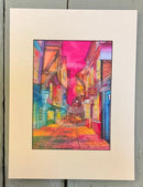 Evening Shambles by Jonathan Williams, mounted in white
