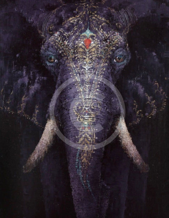 Filigree Tattoo, Elephant Print by Amanda Stratford 