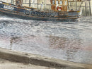 Fishing Boat at Scarborough - Sam Burden ORIGINAL WATERCOLOUR detail 