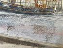 Fishing Boat at Scarborough - Sam Burden ORIGINAL WATERCOLOUR detail 