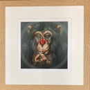 Forget-Me-Not, Chimp / Monkey Print by Amanda Stratford