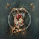 Forget-me-not, chimp / monkey print by Amanda Stratford  