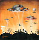 From The Shadows Mars Attacks Baa-Mageddon By Mark Braithwaite Art Print