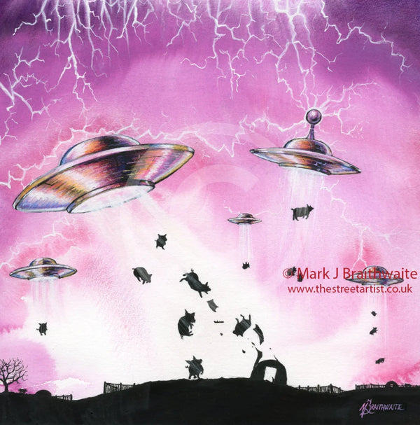 From The Shadows Mars Attacks Sow-Mageddon By Mark Braithwaite Art Print