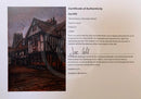 Gert & Henry's, Shambles Market, York, Pastel ORIGINAL by Joe Gill certificate