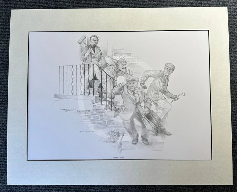 Get Off M' Steps (Last of the Summer Wine) Print by Jonathan Roberts Black Core Mount