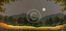 Golden Fields In Moonlight  - ORIGINAL Landscape Painting by John Russell