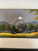 Golden Fields In Moonlight  - ORIGINAL Landscape Painting by John Russell