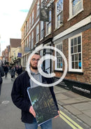 Artist Joe Gill on location in York