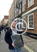 Artist Joe Gill on location in York