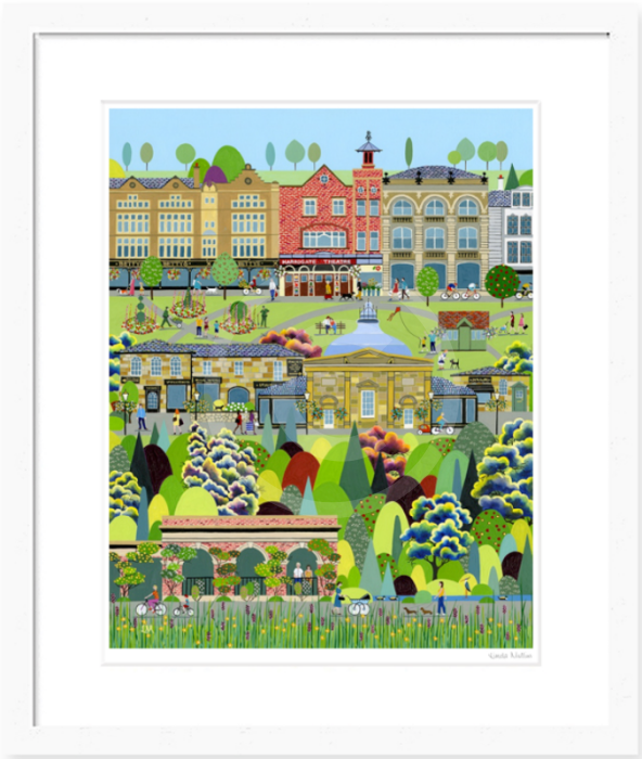 Harrogate, Theatre & Royal Pump Room by Linda Mellin Framed